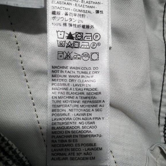 Levi's XX Chino EZ Black & White Check Taper Leg Stretch Size Small Pants - Picture 8 of 16